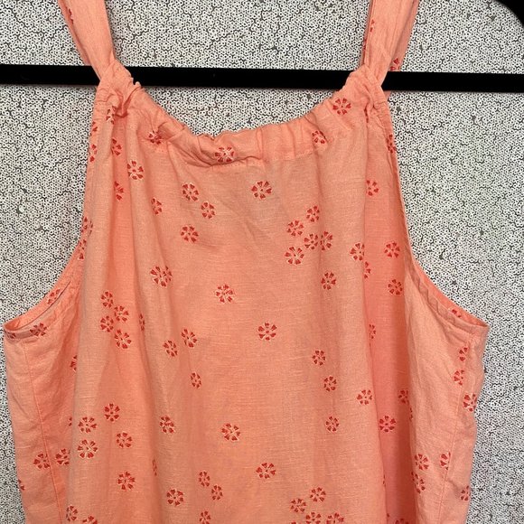 NWT Gap peach  linen print tank top xs - Picture 3 of 8